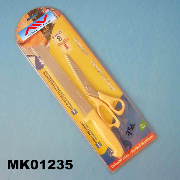 8"Bread Knife & 8" Scissors D/B