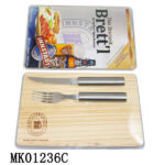 4.5"Steak Knife & Forl & Cutting Board D/B