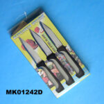 3Pcs Fruit Knife W/ Soft Handle In Pvc Box