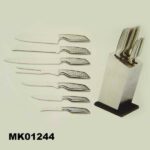 5Pcs S.S. Knife Set W/ S.S. Stand