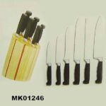 5Pcs S.S. Knife Set W/ Stand