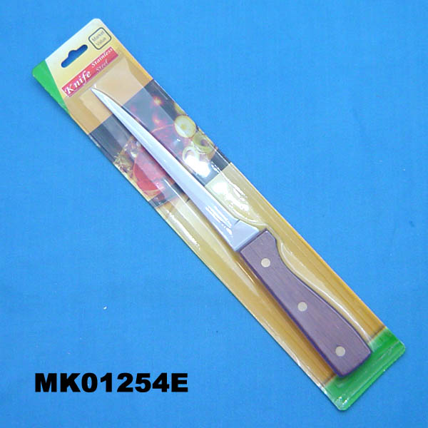 MK01254E 7" Bone Knife W/ Wooden Handle B/C
