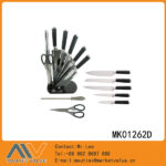5Pcs Hollow Handle Wiht Rubber Knife Set With Acryl Stand