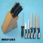 7Pcs Knife Set W/ Wooden Holder