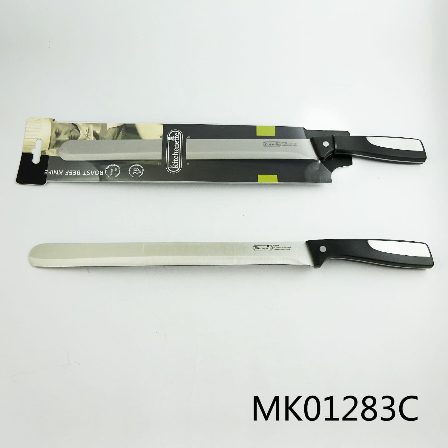 MK01283C 11"Ham Knife Tie On Card With Pvc Sleeve