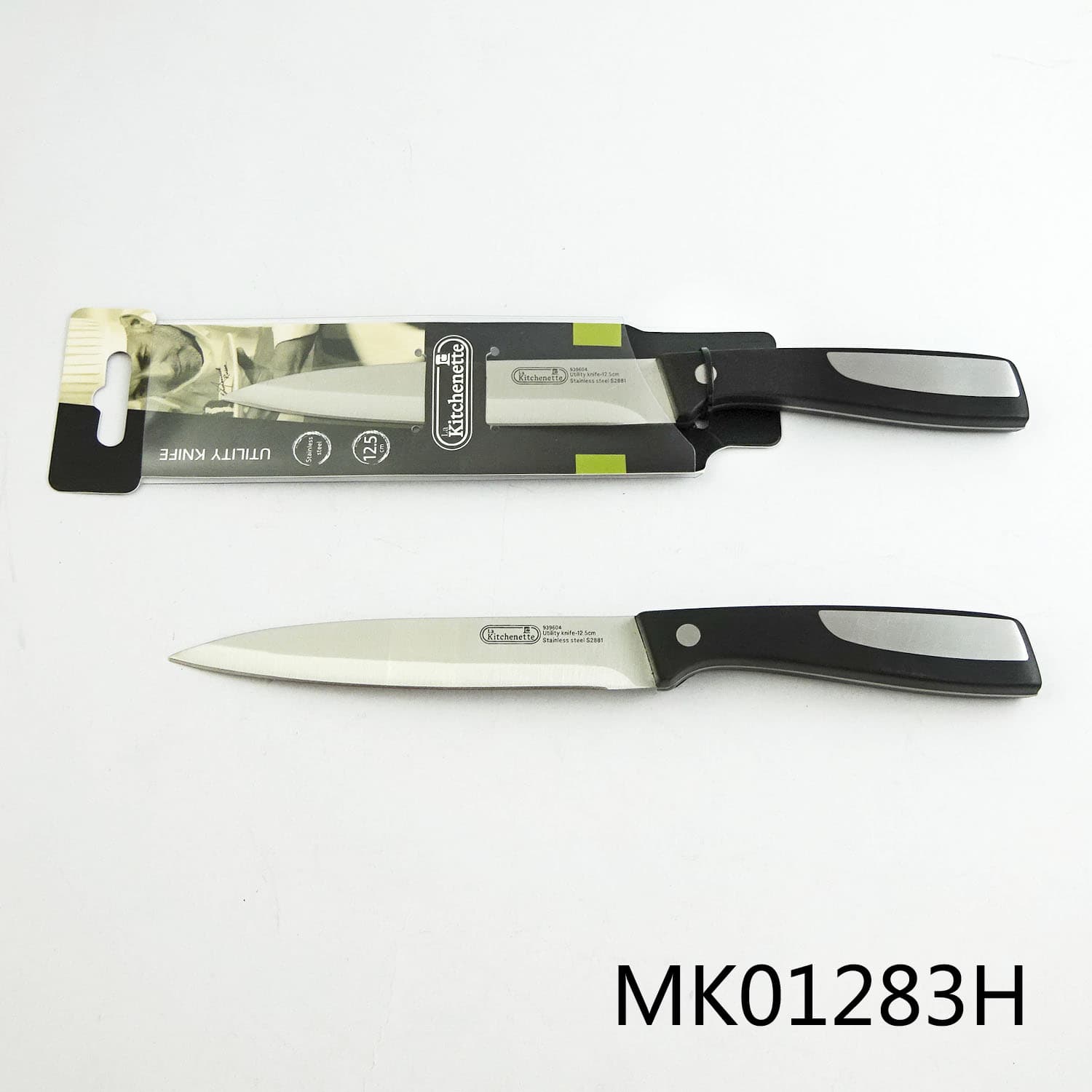 MK01283H 5"Utility Knife Tie On Card With Pvc Sleeve