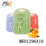3Pcs Fruit Tool Ceramic Knife Peeler Cutting Board