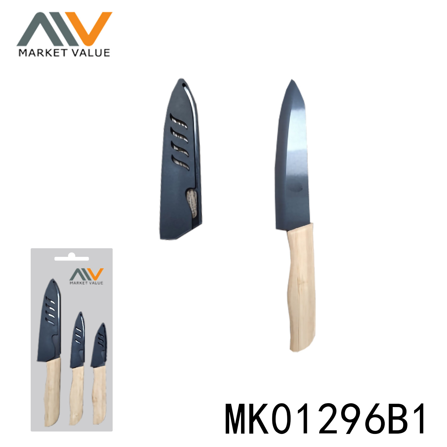 MK01296B1 Set Of 3 Pcs Ceramic Knife D/B