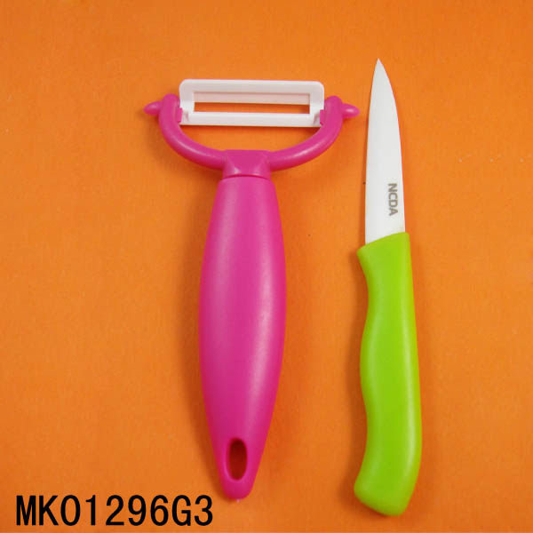 MK01296G3 Ceramic Knife & Peeler In Window Box