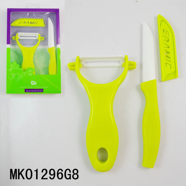 MK01296G8 3" Mini Ceramic Fruit Knife & Ceramic Peeler