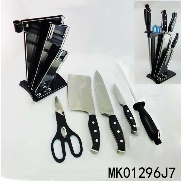 MK01296J7 6Pcs S/S Knife Ste +Bolck