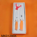 3Pcs Ceramic Knife Set With Soft Handle In Window Box