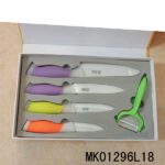 4Pcs Ceramic Knife Soft Handle & Ceramic Peeler In Gifi Box