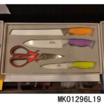 2Pcs Soft Handle Ceramic Knife & Non-Stick Coating Bread Knife & Sicissors In Gifi Box