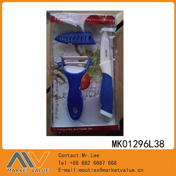 3.5" Ceramic Knife With Trp Handle And Peeler In Pvc Box