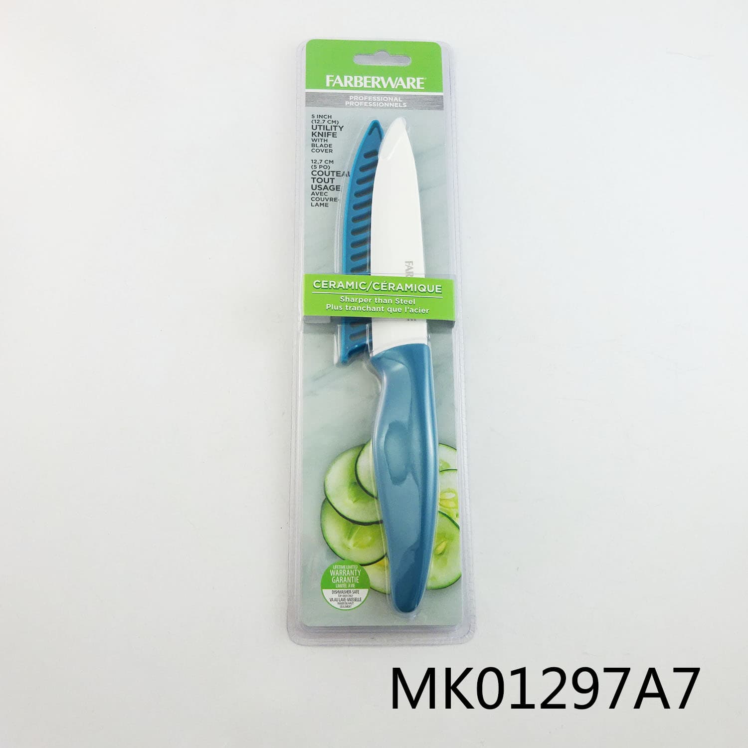 MK01297A7 5"Utility Knife Ceramic With Blade Cover,D/B