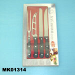 4Pcs Knife Set In Color Box W/Tray