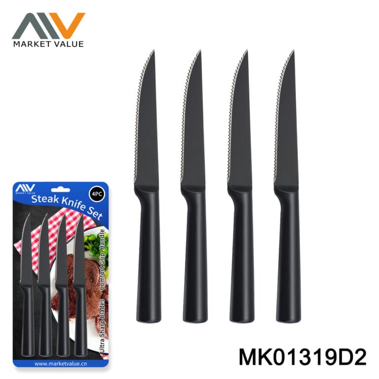 4Pk Ss Steak Knife Hollow Handle Coating Bc
