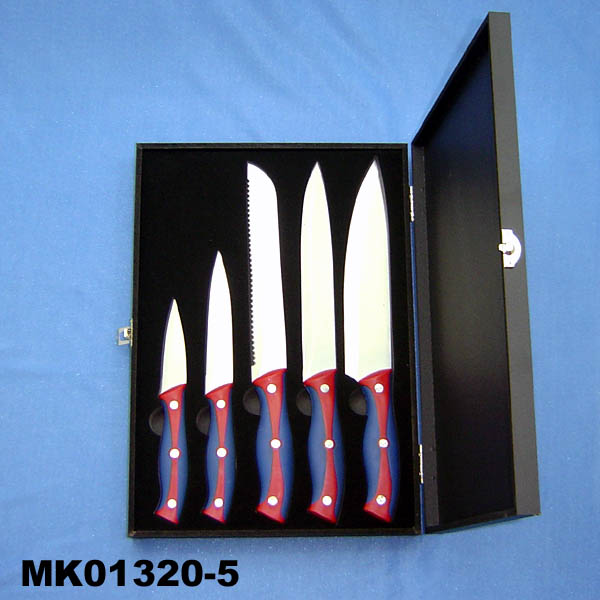 MK01320-5 5Pcs Knife Set In Wooden Box
