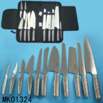 11Pcs Knife Set In Pouch Swiss Kinfe Logo