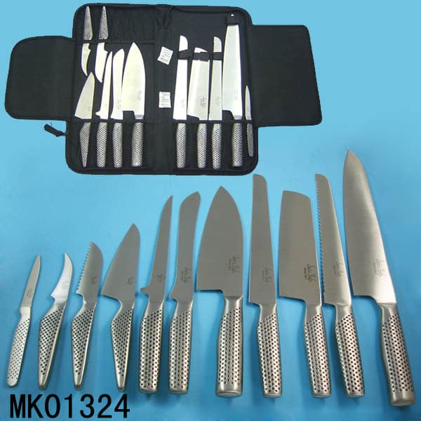 MK01324 11Pcs Knife Set In Pouch Swiss Kinfe Logo