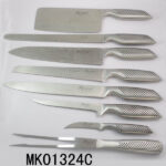 Set Of 8 Knife Set Damask Steel Hollow Handle