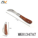 Folding Knife With Wooden Handle