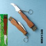 Grape Knife W/ Brush Wooden Handle D/B