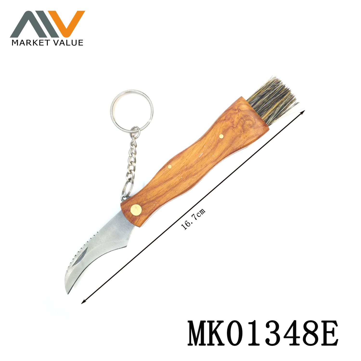 MK01348E Mushroom Knife W/ Brush