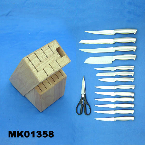 MK01358 15Pcs Knife Set In Color Box