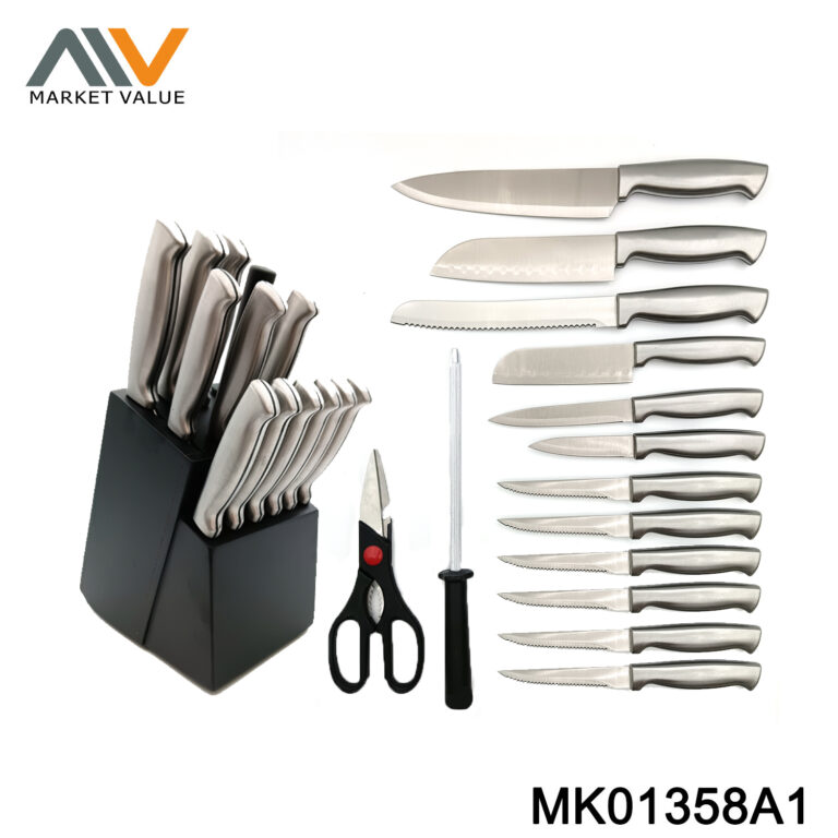 15PCS S.S Knife Set With Wooden Block IN COLOR BOX