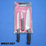 3Pcs Knife Set Soft Grip  D/B