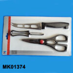 3Pcs Knife Set(Scissor+Peeler+Cheese Knife)