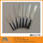 7Pcs Damask Steel Kitchen Knife With Makar Tower Handle