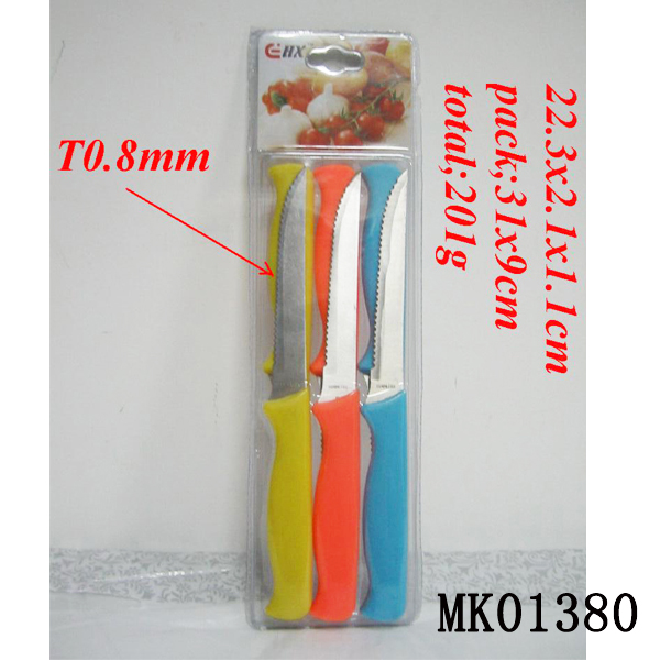 MK01380 6Pcs Steak Knife 0.8Mm