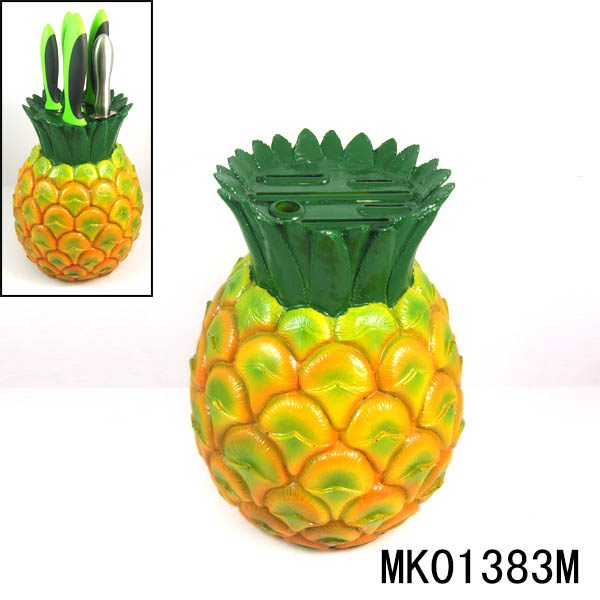 MK01383M Pineapple Shape Resin Knife Holder