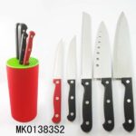 5Pcs Plastic Handle Kitchen& Plastic Stand