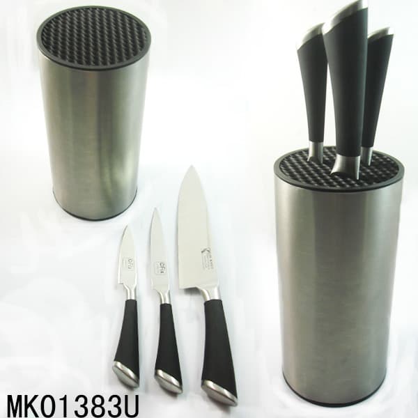 MK01383U Stainless Plastic Knife Stand