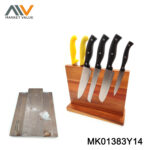 2 Sides Magnetic Wooden Knives Holder In Colour Box