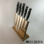 5Pcs S/S Knife Set +Block In Colour Box