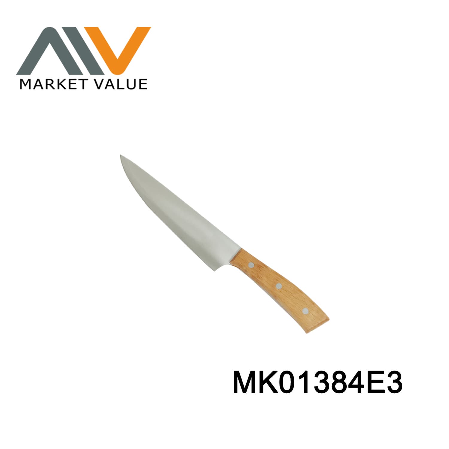 MK01384E3 8 Inch Chef Knife With Wooden Handle