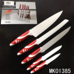 5Pcs Knife Set Ceramic Coating With Acryl Stand In  Colour Box