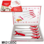 Non-Stick Coating Knife Set & Ceramic Peeler In Colour Box