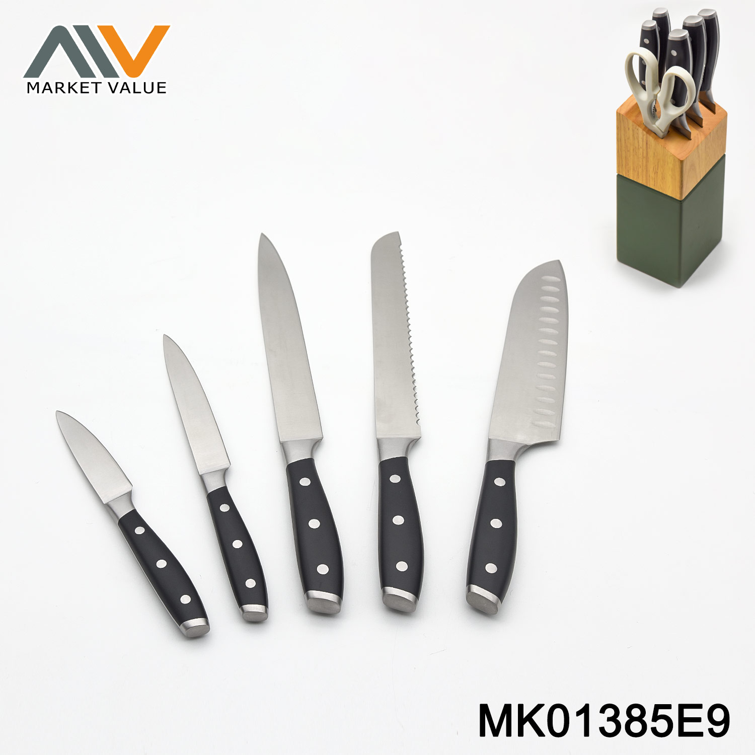 MK01385E9 7Pcs Knife Set With Pom Handle