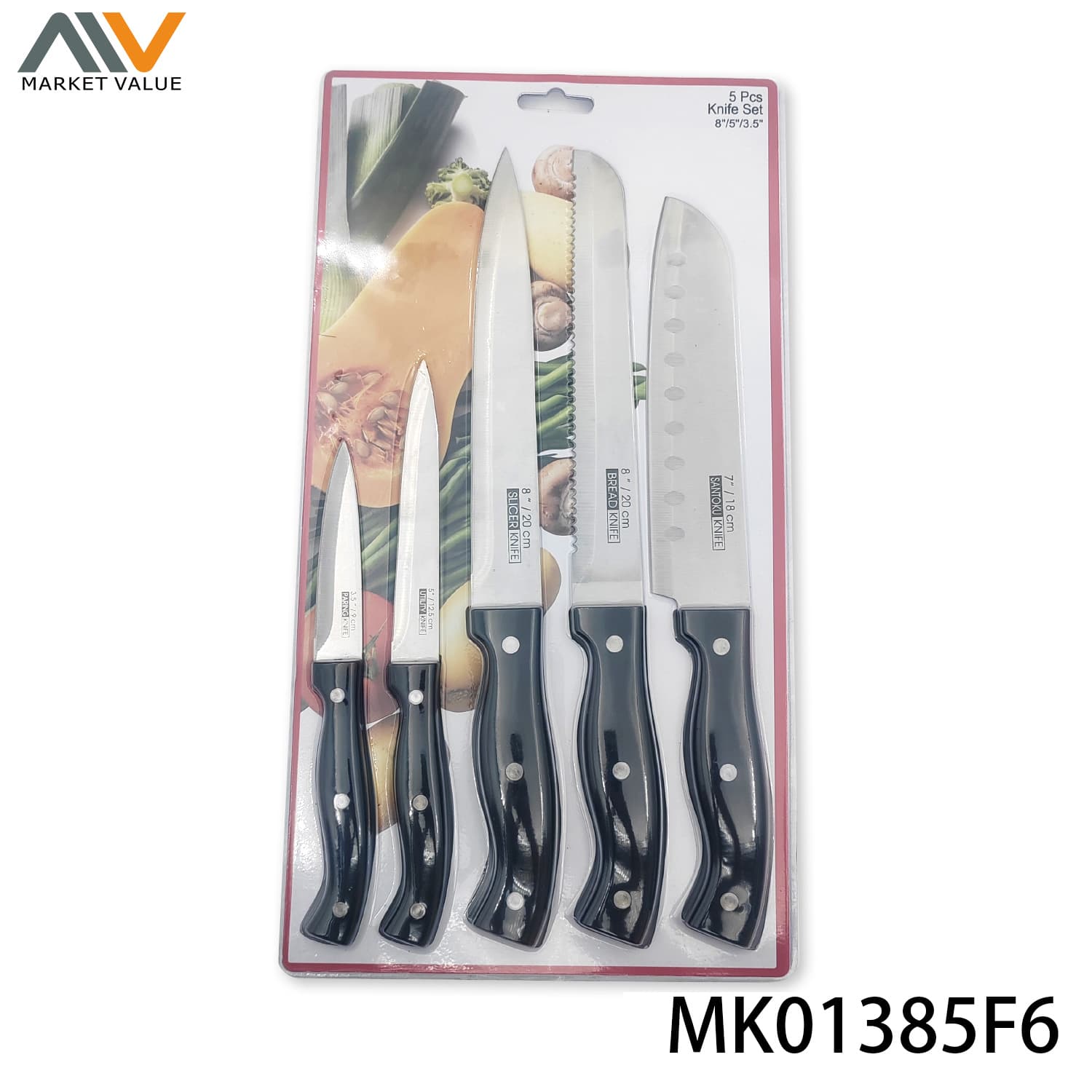 MK01385F6 Set Of 5Pcs Knife Set