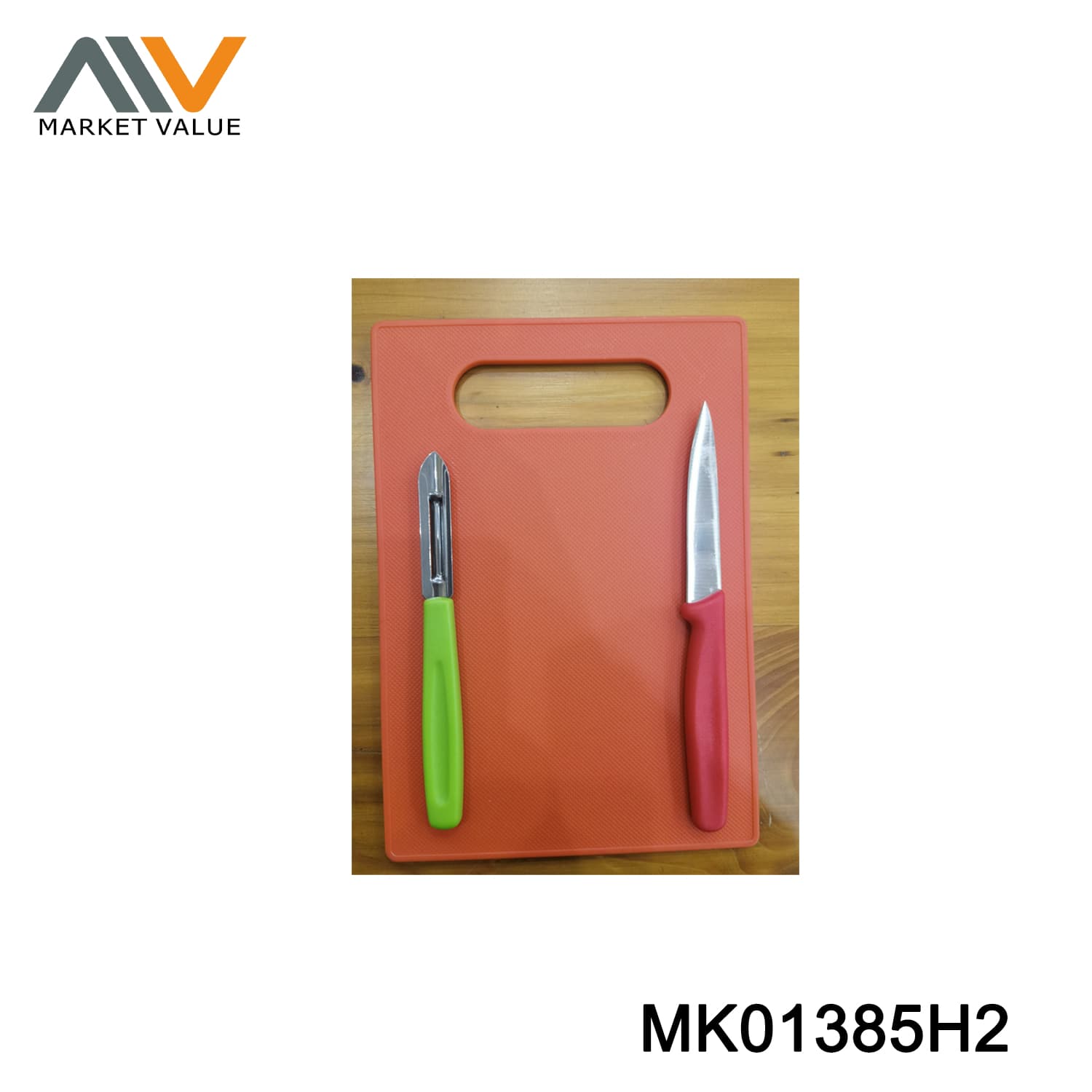 MK01385H2 Peeler And Knife With Cutting Board