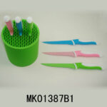 Set Of 6 Non-Stick Steak Knife With Plastic Stander