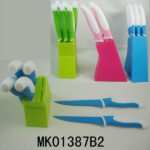 Set Of 6 S.S Steak Knife With Plastic Stander