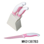 Set Of 3 Non-Stick Coating Steak Knife With Plastic Stander