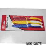 3Pcs Plastic Handle Npn-Stick Paring Knife Set With Blade Cover